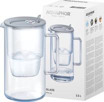Vandens filtravimo indas Aquaphor Glass, 2.5 l, skaidri sp./pilka sp.