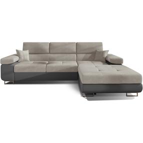 Kampinė sofa Armando Soro 83, Soft 29, šviesiai ruda sp., dešininė, 280 x 205 cm x 90 cm