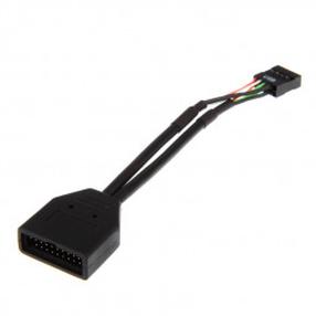 Kabelis Kolink PGW-AC-KOL-030 USB 3.0 19-pin male, USB 2.0 8-pin female, 0.15 m, melna krās.