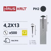 Savisriegis Haushalt, 4.2 mm x 13 mm, 500 vnt.