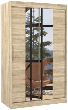 Spinta ADRK Santos, sonoma ąžuolo sp., 120 cm x 58 cm x 200 cm, su veidrodžiu