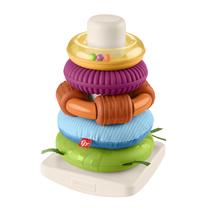 Bokštelis su žiedais Mattel Fisher Price Sensory Rock A Stack, 26 cm, įvairių spalvų