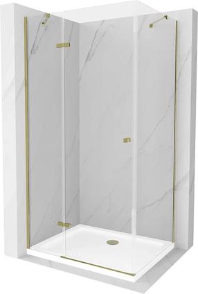 Душевая кабина Mexen Roma 854-120-080-50-00-4010, прямоугольная, 80 см x 120 см x 190 см, золотой цв./белый цв./закаленный