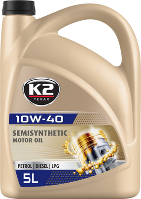 Motoreļļa K2 10W - 40, daļēji sintētiska, 5 l