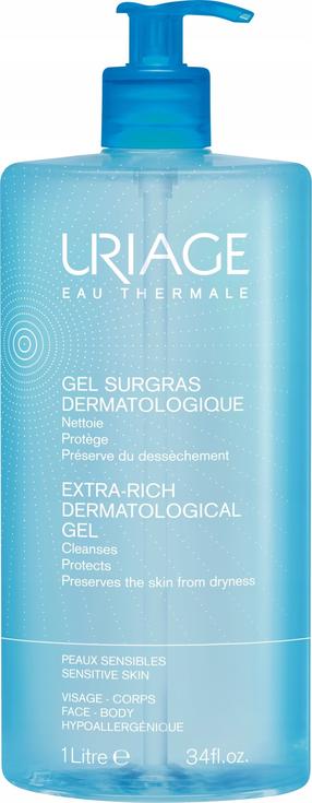 Kūno prausiklis Uriage Extra-Rich Dermatological Gel, 1000 ml