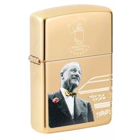 Šķiltava Zippo 48716 Armor® Founder’s Day Online Collectible, zelta krās.