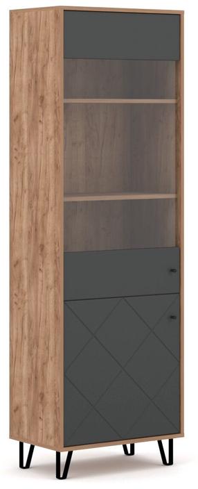 Vitrina Bilbao, ruda sp./grafito sp., 63 cm x 40 cm x 194 cm