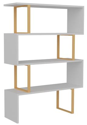 Pastatoma lentyna Kalune Design Adriana 875ZNA3621, aukso sp./balta sp., 124.5 cm x 91.5 cm x 29.5 cm