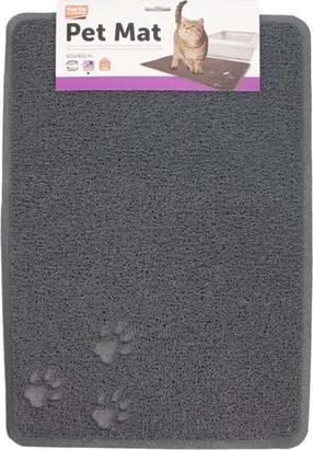 Kilimėlis kačių tualetui Flamingo Karlie Cat Litter Pan Mat 60X40, polivinilchloridas (pvc), Pilka sp.