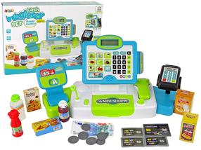 Veikala rotaļlietas, kases aparāts Lean Toys Happy Cashier, daudzkrāsaina