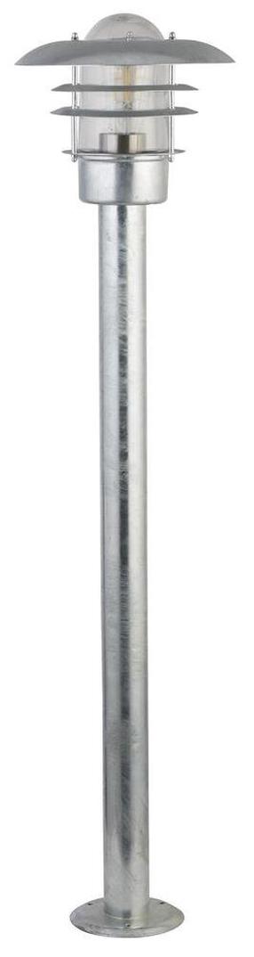 Vabalt seisev välisvalgusti Searchlight Conrad, 10W, E27, IP44, hõbe v., 23 cm x 98 cm