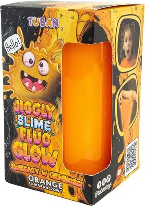 Slaims Tuban Jiggly Slime Fluo Glow, oranža krās., 430 g