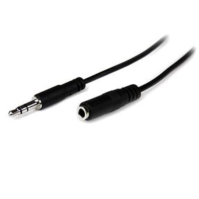 Pagarinātājs StarTech MU2MMFS 3.5 mm male, 3.5 mm female, 2 m, melna krās.