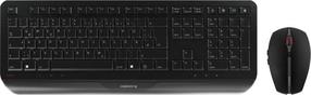  Prekė su pažeista pakuote. Belaidis klaviatūros ir pelės komplektas CHERRY Gentix Desktop, DE, juoda sp.