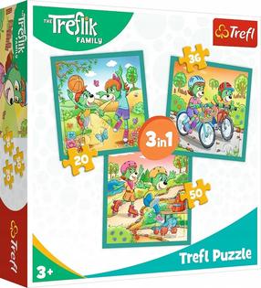 Пазл 3in1 Trefl The Treflik Family 34872, 20 см x 19.5 см, 106 шт., многоцветный
