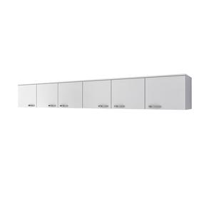 Pakabinama spintelė Kalune Design BA132, balta sp., 243 cm x 48.3 cm x 45 cm