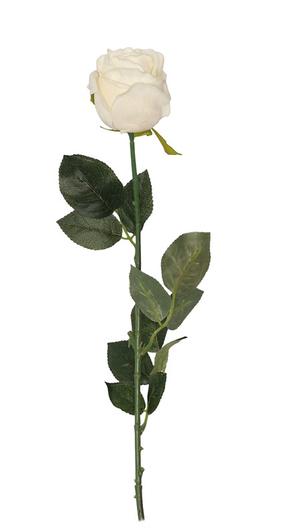 Mākslīgie ziedi, roze Domoletti, balta krās., 76 cm