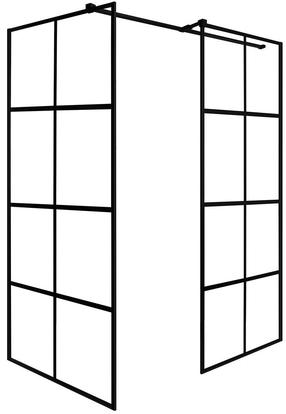 Dušo sienelė Besco Excea EXC-109-190B, 100 cm x 190 cm x 90 cm, skaidri sp./juoda sp./skaidrus