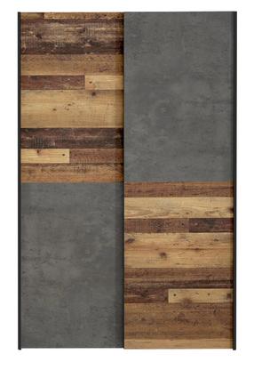 Spinta Forte Ozzula OZLS722X7-C754, ąžuolo sp./pilka sp., 41.6 cm x 120 cm x 190.5 cm