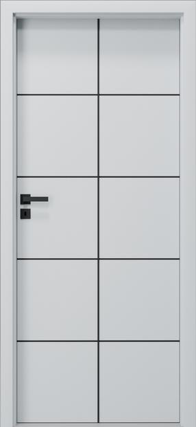 Siseukseleht Domoletti BELGATTO 4, parempoolne, hall v., 204 x 74.4 x 4 cm