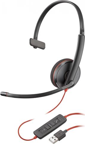 Juhtmega kõrvaklapid Poly Blackwire 3210 80S01A6, must v.