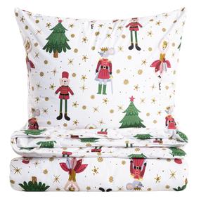 Kalėdinis patalynės užvalkalų komplektas Homla Licola 758690, rudas, 160 x 200 cm