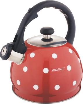 Arbatinukas su švilpuku King Hoff KH-1049, 2 l, raudona sp.