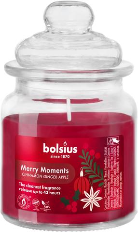 Свеча, ароматическая Bolsius Merry moments, 43 час, красный цв.