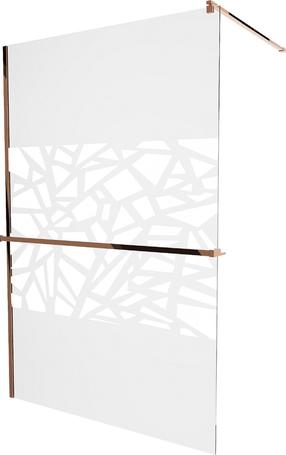 Dušo sienelė Mexen Kioto+ Walk-In, 80 cm x 200 cm, rausvojo aukso sp./grūdintas
