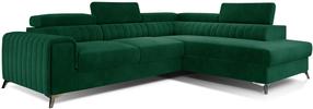 Kampinė sofa Laurence Monolith 37, tamsiai žalia sp., dešininė, 205 x 278 cm x 92 cm