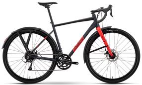 Dviratis gravel Raymon Territ Street, 28 ", XL rėmas, juoda sp./raudona sp.