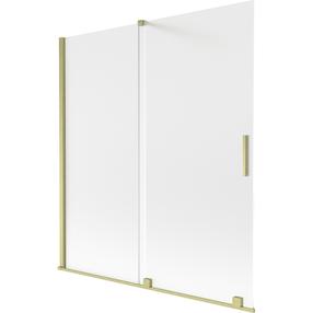 Dušo sienelė Mexen Velar, 150 cm x 150 cm, skaidri sp./aukso matinė sp./grūdintas