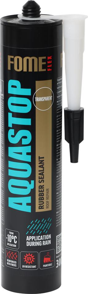 Строительный герметик Fome Flex AQUA STOP, прозрачный цв.