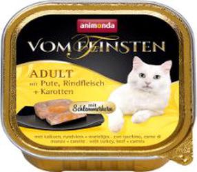 Šlapias kačių maistas Animonda Vom Feinsten Classic Cat With Turkey, Beef Meat, Carrots, 0.100 kg