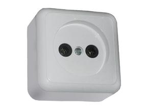 Pistikupesa Liregus Delta PKL10-002, ilma maanduseta, valge v.