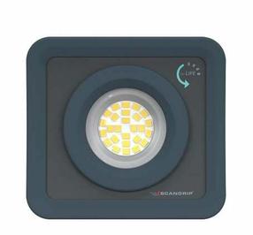 Celtniecības prožektori, brīvi stāvošs Scangrip Nova Mini, 7.3 W, 100 - 1000 lm, 5700 °K, IP65, pelēka krās.