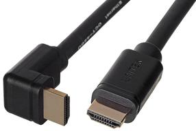 Kabelis Unitek HDMI - HDMI 2.0 90° 4K@60Hz Y-C1002 HDMI, HDMI, 3 m, melna krās.