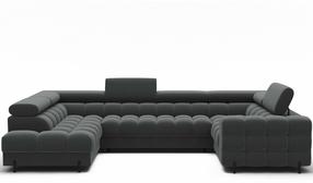 Kampinė sofa Fectory, tamsiai pilka sp., 205 x 346 cm x 93 cm