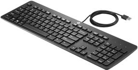 Laidinė kompiuterio klaviatūra HP USB Business Slim, Anglų (UK), juoda sp.
