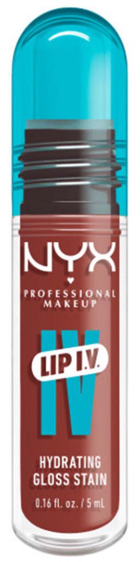 Lūpų blizgis NYX Professional Makeup Lip I.V. Hydrating Gloss Stain, 5 ml, drippin' nude sp., 18