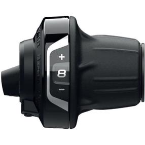 Рукоятка переключателя Shimano Tourney SL-RV400-8R, нержавеющая сталь/полирезин, черный цв.