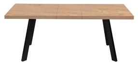 Stalas išskleidžiamas Home4you Brigit, ruda sp./juoda sp./pilka sp., 159 - 198 cm x 84.5 cm x 77 cm