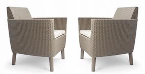 Lauko krėslas Keter Salemo Duo, smėlio sp., 67 cm x 79 cm x 76 cm, 2 vnt.