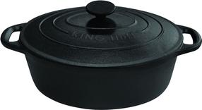 Emaliuotas ketaus puodas King Hoff KH-1111, Ø33 cm, 6.2 l, juoda sp.