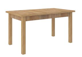 Valgomojo stalas išskleidžiamas ADRK Rodos 56, ruda sp./aukso sp./rusva sp., 140 - 180 cm x 80 cm x 76 cm
