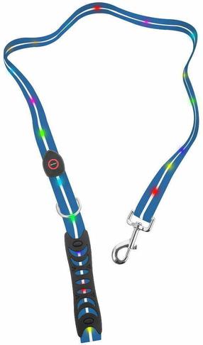 Suņu pavada Doggy Village Signal Leash MT7118, zila krās., 1.2 m x 25 mm