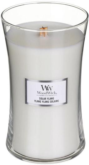 Žvakė, aromatinė WoodWick Solar Ylang, 120 h, 609.5 g, Balta