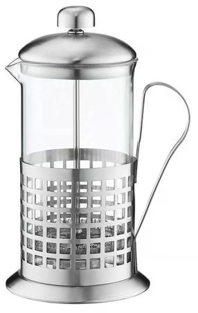 Kafijas kanna French Press Ambition Larissa, 0.6 l, sudraba krās.