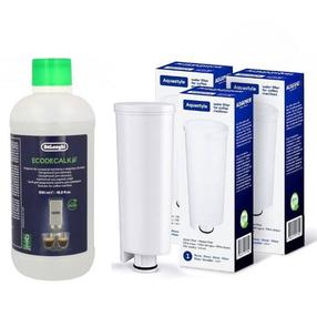 Kavos aparatų filtrų ir nukalkinimo skysčio rinkinys Aquaphor Ecodecalk, 4 vnt.