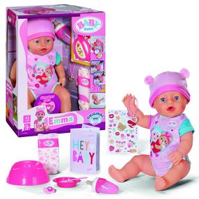 Кукла - новорожденная с аксессуарами Zapf Creation Baby born Emma 834800, 43 см, многоцветный